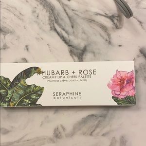 Rhubarb + Rose creamy lip/cheek palette. Not open
